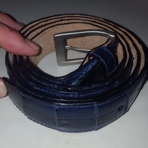 Genuine alligator skin belt